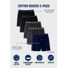 imageKingSize Mens Big ampamp Tall 3Pack Cotton BoxersSteel 5 Pack