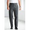 imageKingSize Mens Big ampamp Tall Relaxed Fit WrinkleFree Full Elastic Plain Front PantsNavy