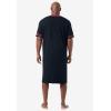 imageKingSize Mens Big ampamp Tall ShortSleeve Jersey Henley NightshirtBlack