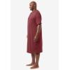 imageKingSize Mens Big ampamp Tall ShortSleeve Jersey Henley NightshirtDeep Burgundy