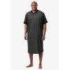 imageKingSize Mens Big ampamp Tall ShortSleeve Jersey Henley NightshirtHeather Charcoal