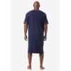 imageKingSize Mens Big ampamp Tall ShortSleeve Jersey Henley NightshirtNavy