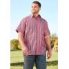 imageKingSize Mens Big ampamp Tall Striped ShortSleeve Sport ShirtLight Blue Stripe