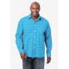 imageKingSize Mens Big ampamp Tall Tall The NoTuck Casual ShirtBlue Medallion