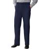 imageKingSize Mens Big ampamp Tall Relaxed Fit WrinkleFree Full Elastic Plain Front PantsNavy