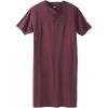 imageKingSize Mens Big ampamp Tall ShortSleeve Jersey Henley NightshirtDeep Burgundy