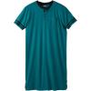 imageKingSize Mens Big ampamp Tall ShortSleeve Jersey Henley NightshirtHeather Teal