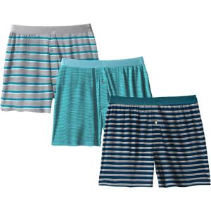 imageKingSize Mens Big ampamp Tall 3Pack Cotton BoxersLight Teal Assorted Pack