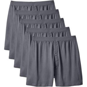 imageKingSize Mens Big ampamp Tall 3Pack Cotton BoxersSteel 5 Pack