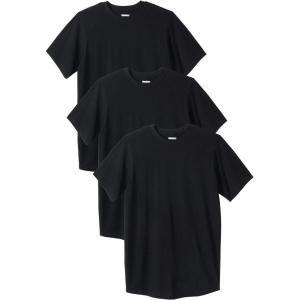 imageKingSize Mens Big ampamp Tall 3Pack Cotton Crewneck UndershirtBlack 0286