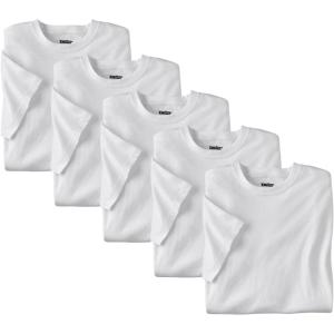 imageKingSize Mens Big ampamp Tall 3Pack Cotton Crewneck UndershirtWhite 5 Pack