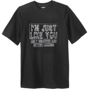 imageKingSize Mens Big ampamp Tall Slogan Graphic TShirtJust Like You