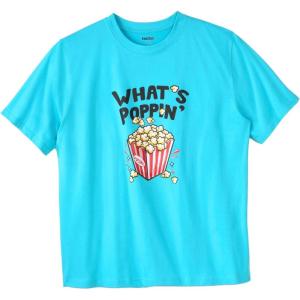 imageKingSize Mens Big ampamp Tall Slogan Graphic TShirtPopcorn