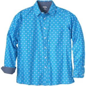 imageKingSize Mens Big ampamp Tall Tall The NoTuck Casual ShirtBlue Medallion