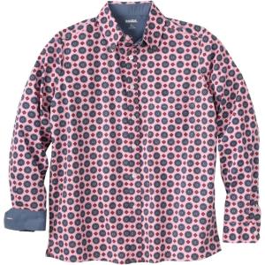 imageKingSize Mens Big ampamp Tall Tall The NoTuck Casual ShirtPink Medallion