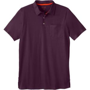 imageBoulder Creek by Kingsize Mens Big ampamp Tall LongerLength Heavyweight PoloDeep Purple