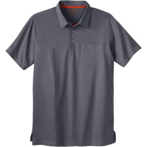 imageBoulder Creek by Kingsize Mens Big ampamp Tall LongerLength Heavyweight PoloSteel