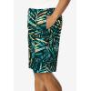 imageKingSize Mens Big ampamp Tall 8quot Flex Cargo Swim TrunksGreen Painterly Leaves