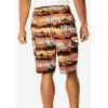 imageKingSize Mens Big ampamp Tall 8quot Flex Cargo Swim TrunksOrange Topography