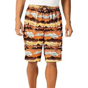 imageKingSize Mens Big ampamp Tall 8quot Flex Cargo Swim TrunksOrange Topography