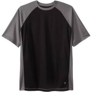 imageKingSize Mens Big ampamp Tall ClingFree Raglan Short Sleeve Swim ShirtBlack Steel