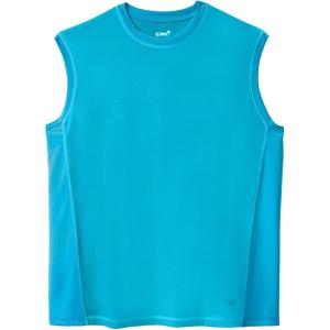 imageKingSize Mens Big ampamp Tall ClingFree Swim Muscle TankBlue Paradise