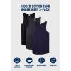 imageKingSize Mens Big ampamp Tall 3Pack Ribbed Cotton Tank UndershirtClassic Assorted