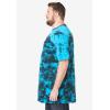 imageKingSize Mens Big ampamp Tall ShrinkLess Lightweight LongerLength Crewneck Pocket TShirtTurquoise Marble