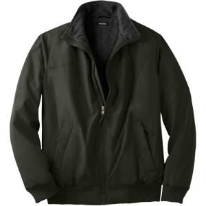 imageKingSize Mens Big ampamp Tall FleeceLined Bomber JacketForest Green
