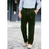 imageKingSize Mens Big ampamp Tall Expandable Waist Corduroy PleatFront PantsDark Wheat