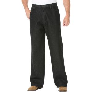 imageLiberty Blues by Kingsize Mens Big ampamp Tall SideElastic Wide Leg 5Pocket JeansBlack Denim