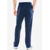 imageKingSize Mens Big ampamp Tall Coachs Collection Fleece Open Bottom PantsHeather Slate Stripe