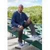 imageKingSize Mens Big ampamp Tall Coachs Collection Fleece Open Bottom PantsHeather Slate Stripe