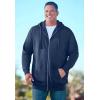 imageKingSize Mens Big ampamp Tall LongerLength Fleece Full Zip HoodieBlack