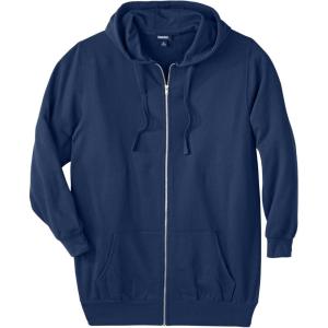 imageKingSize Mens Big ampamp Tall LongerLength Fleece Full Zip HoodieNavy
