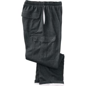 imageKingSize Mens Big ampamp Tall Tall ThermalLined Cargo PantsHeather Charcoal
