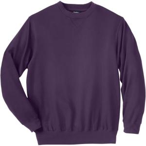 imageKingSize Mens Big ampamp Tall Tall UltraLight Comfort Fleece Crewneck SweatshirtBlackberry