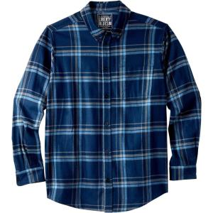 imageKingSize Mens Big ampamp Tall Liberty Blues Flannel ShirtNew Navy Plaid