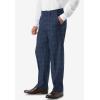 imageKingSize Mens Big ampamp Tall Easy Movement PlainFront Expandable Dress PantsNavy Check