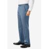 imageKingSize Mens Big ampamp Tall Easy Movement PlainFront Expandable Dress PantsSlate Blue