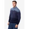 imageKingSize Mens Big ampamp Tall Henley Shaker SweaterNavy Ombre