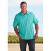 imageKingSize Mens Big ampamp Tall Lightweight Jersey PoloPocket Charcoal Medallion