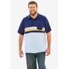 imageKingSize Mens Big ampamp Tall Lightweight Jersey PoloPocket Charcoal Medallion