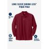 imageKingSize Mens Big ampamp Tall LongSleeve ShrinkLess Cotton Polo ShirtTrue Red