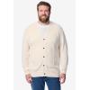 imageKingSize Mens Big ampamp Tall ShoremanS Cardigan Cable Knit SweaterSand Stone
