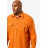 imageKingSize Mens Big ampamp Tall Signature Solid Flannel ShirtBurnt Orange