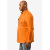 imageKingSize Mens Big ampamp Tall Signature Solid Flannel ShirtBurnt Orange