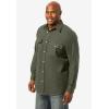 imageKingSize Mens Big ampamp Tall Signature Solid Flannel ShirtOlive