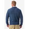 imageKingSize Mens Big ampamp Tall Soft Cable Knit Crewneck SweaterIndigo Marl