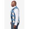 imageKingSize Mens Big ampamp Tall Tall VNeck Argyle Sweater VestBlue Diamond